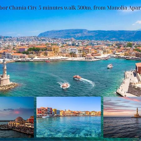 Center Manolia Dream 1 Bedroom Apartment 100M Away From The Beach Hanya Dış mekan fotoğraf