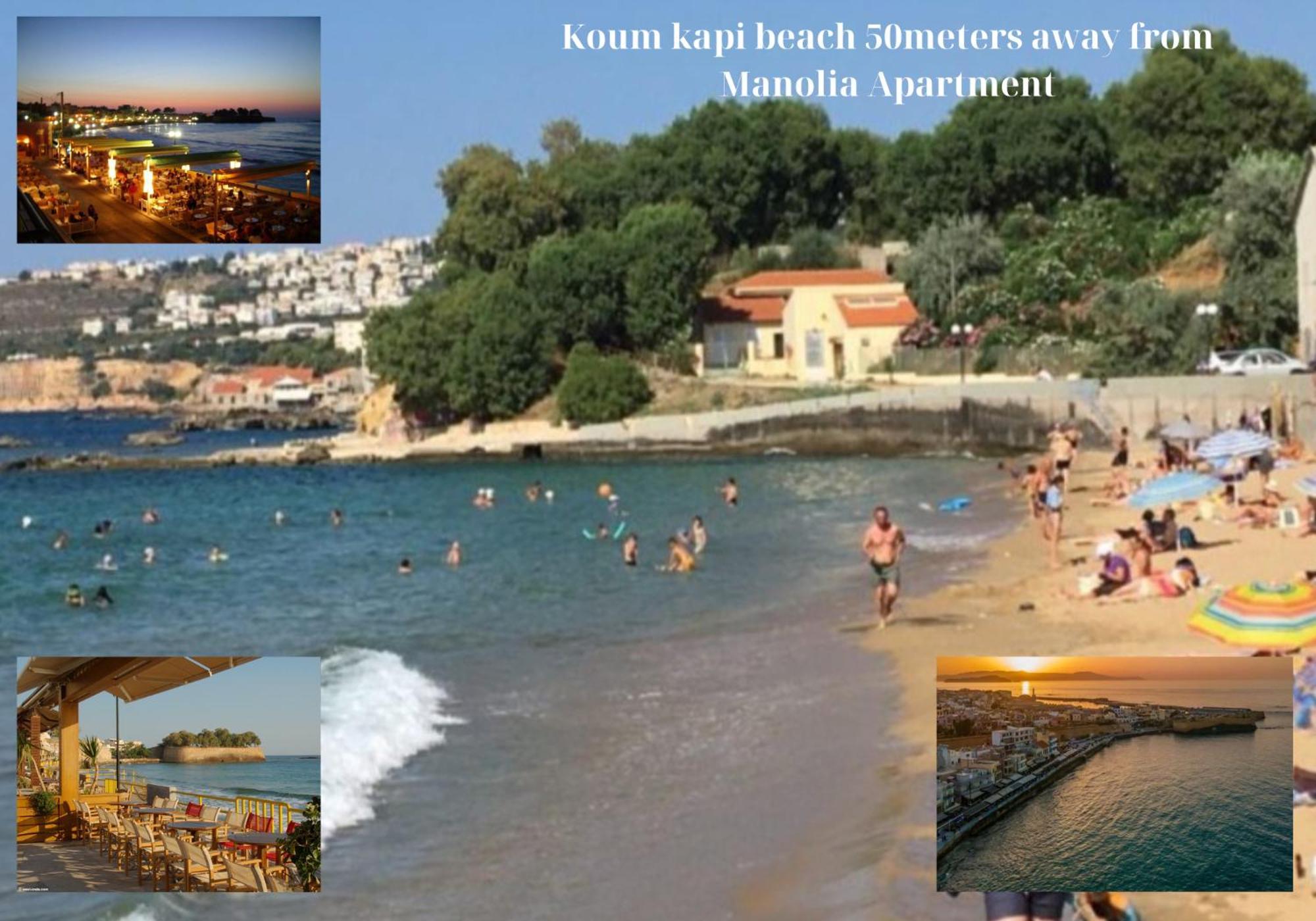 Center Manolia Dream 1 Bedroom Apartment 100M Away From The Beach Hanya Dış mekan fotoğraf